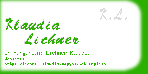 klaudia lichner business card